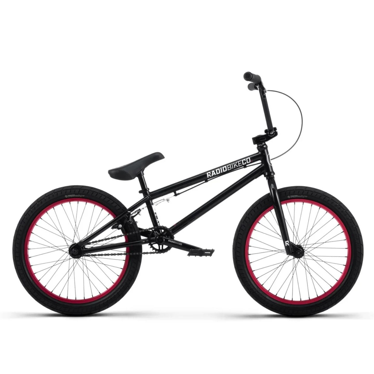 RADIO SAIKO 20" BMX BIKE - 19.25tt  ( 9-12 yrs ) Black / Red rims