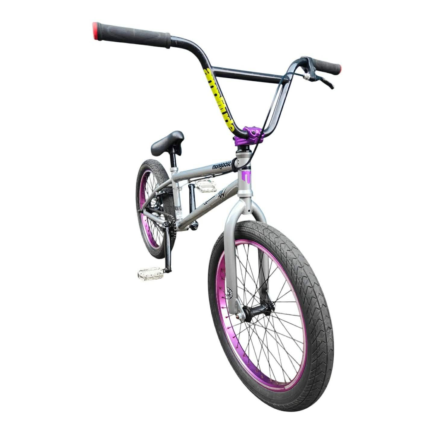 Mongoose R70 - complete 20" BMX Bike - Silver ( pre owned ) 20.5tt