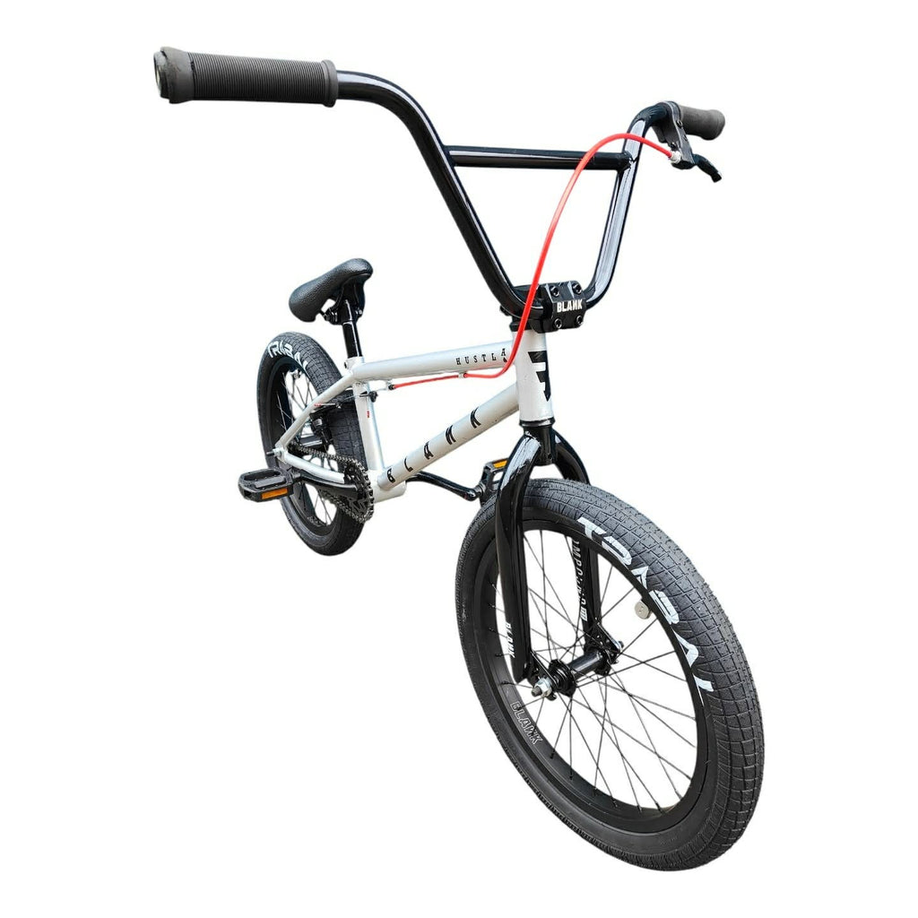 Blank Hustla Junior size complete 18" BMX Bike - Silver ( Pre Owned )