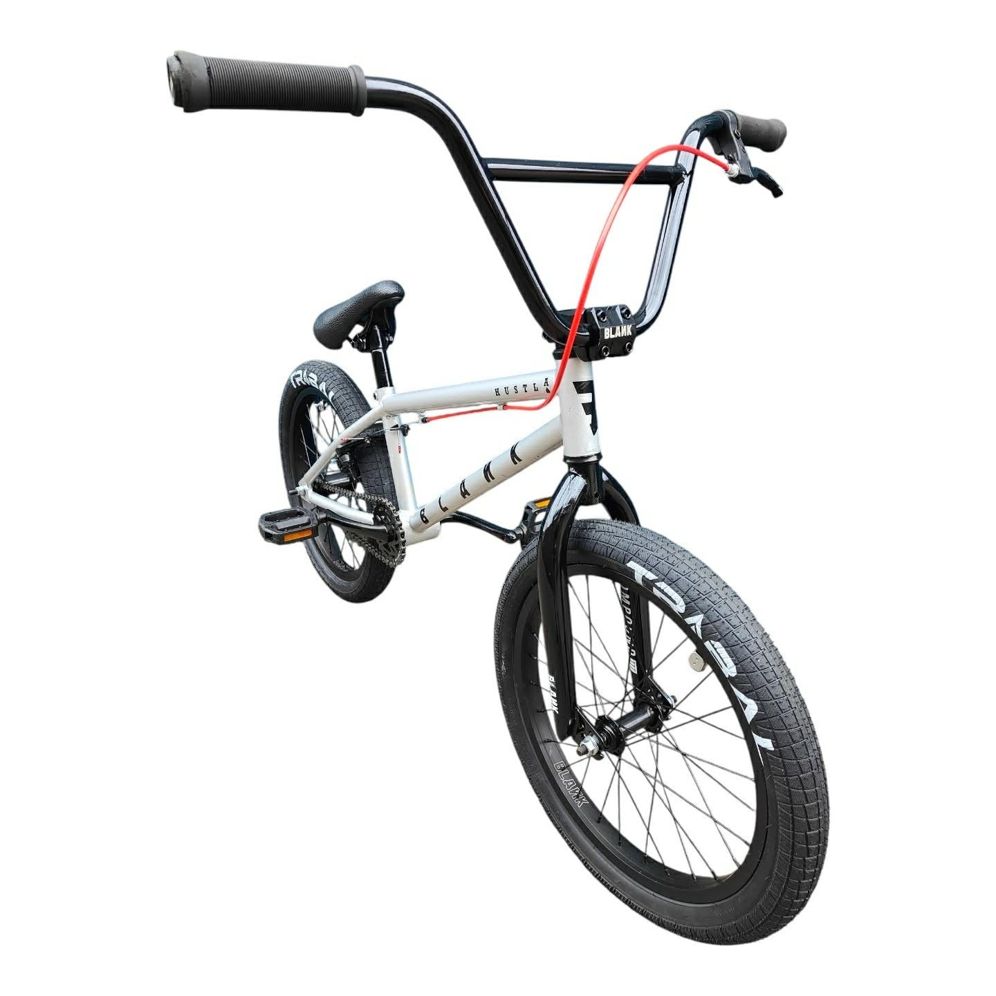 Blank Hustla Junior size complete 18" BMX Bike - Silver ( Pre Owned )