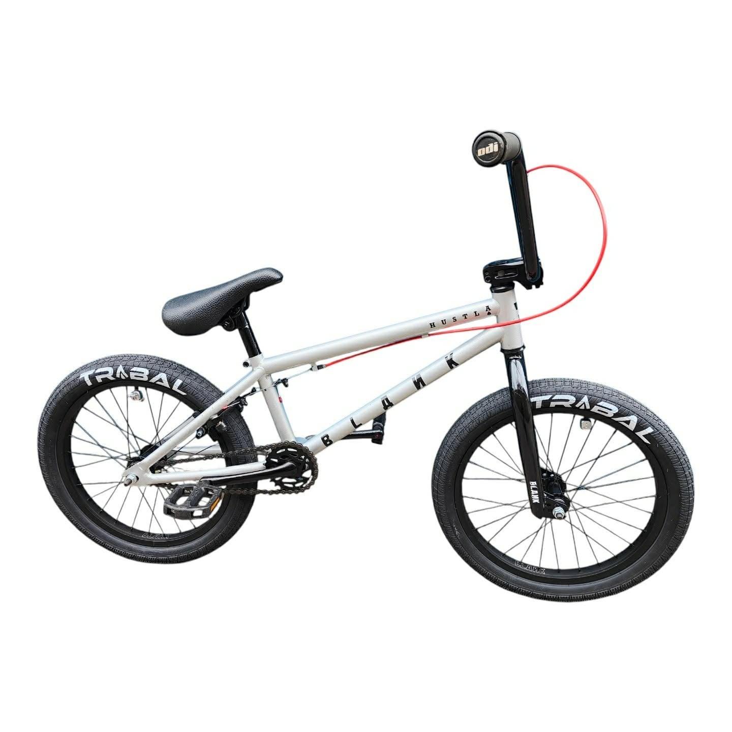 Blank Hustla Junior size complete 18" BMX Bike - Silver ( Pre Owned )