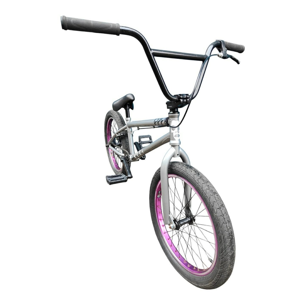 Custom complete 20" BMX Bike - Silver ( pre owned ) 20.5tt