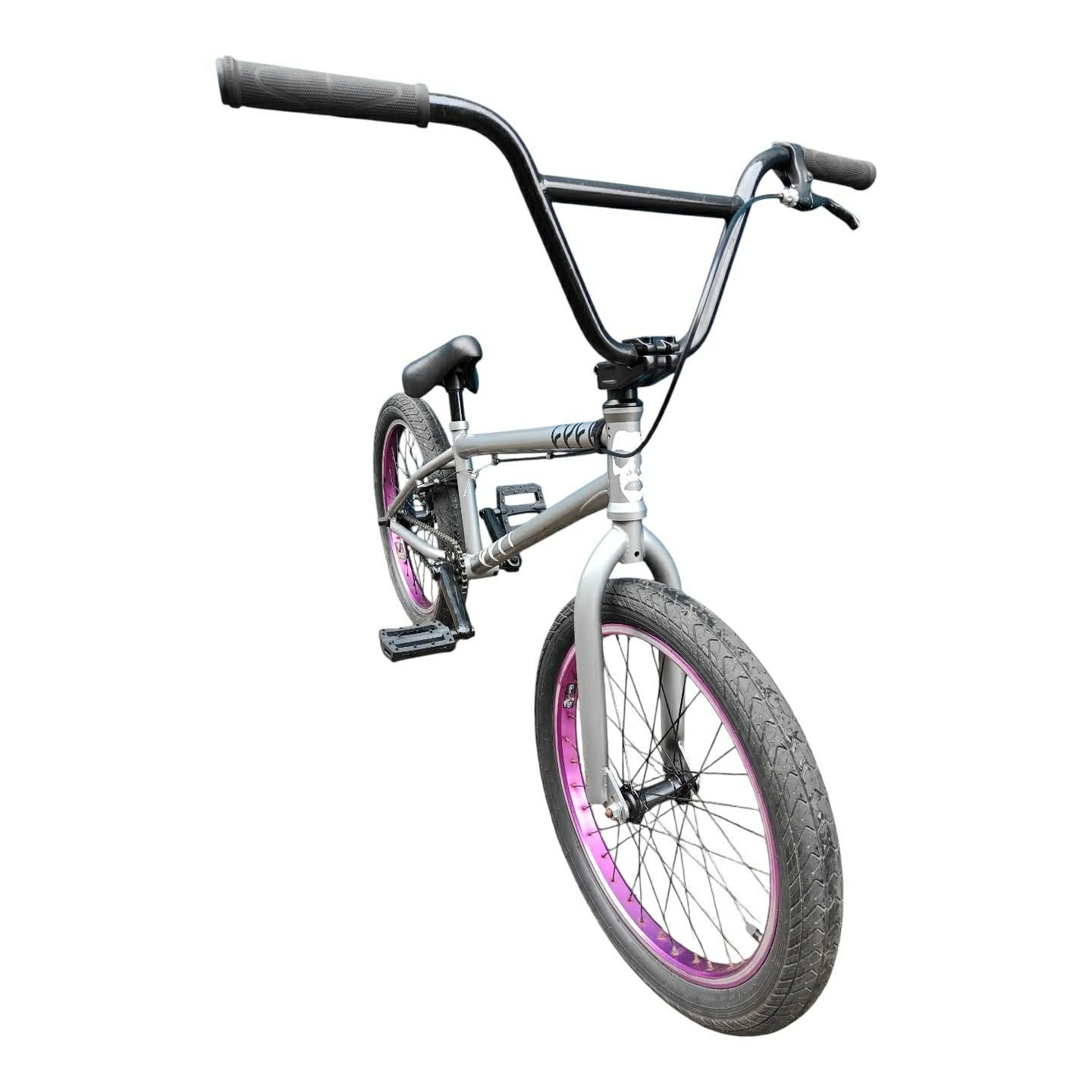 Custom complete 20" BMX Bike - Silver ( pre owned ) 20.5tt