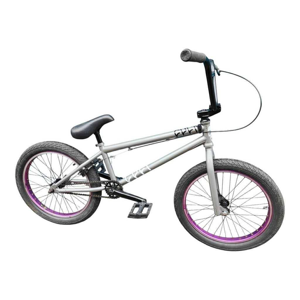 Custom complete 20" BMX Bike - Silver ( pre owned ) 20.5tt