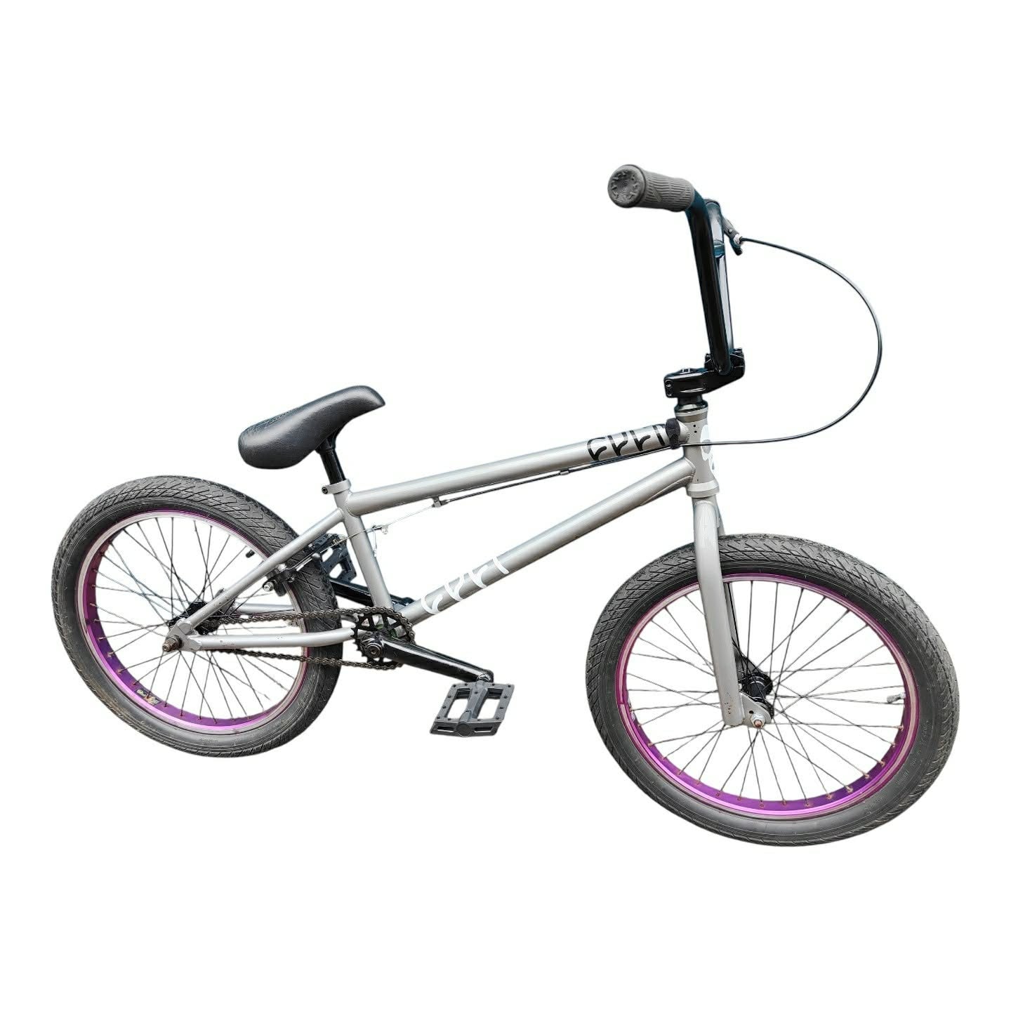 Custom complete 20" BMX Bike - Silver ( pre owned ) 20.5tt