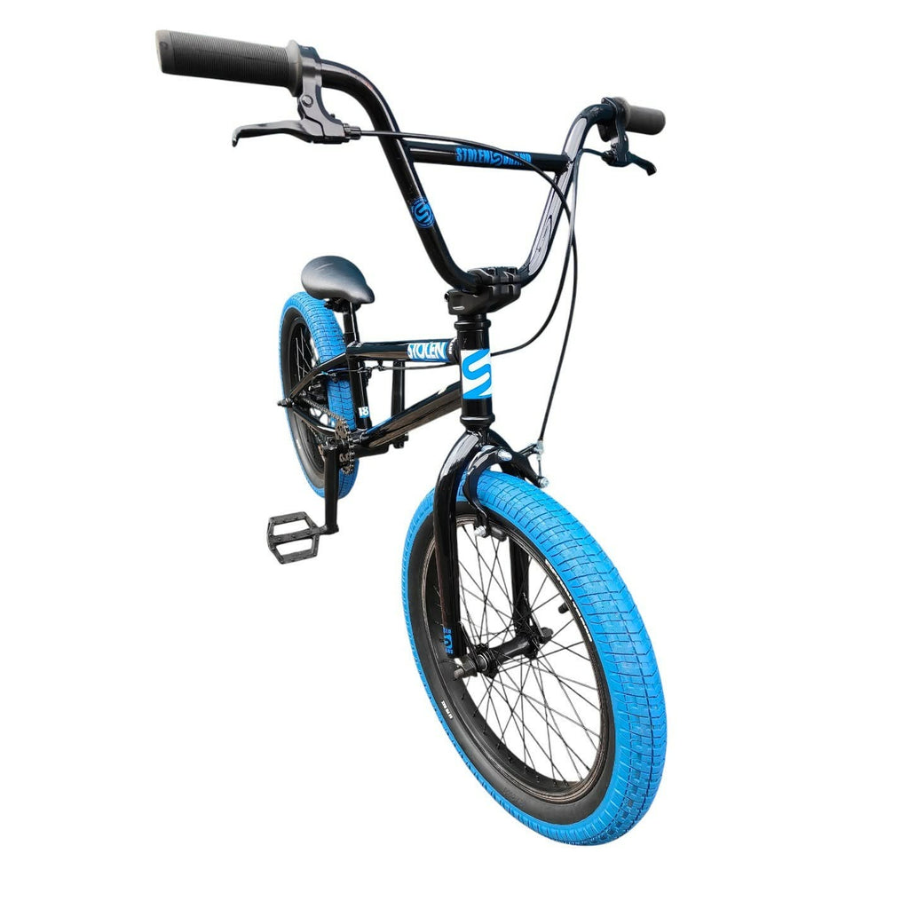St0len Agent Junior size complete 18" BMX Bike - Black / Blue ( Pre Owned )