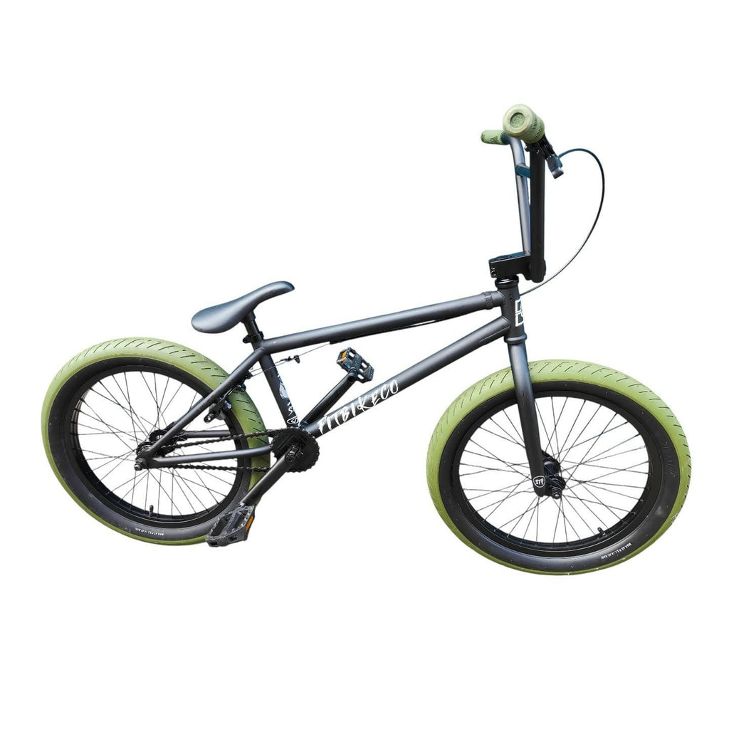 Fit bike co STR 20" Complete BMX - Matt Black / Green ( pre owned ) 20"tt