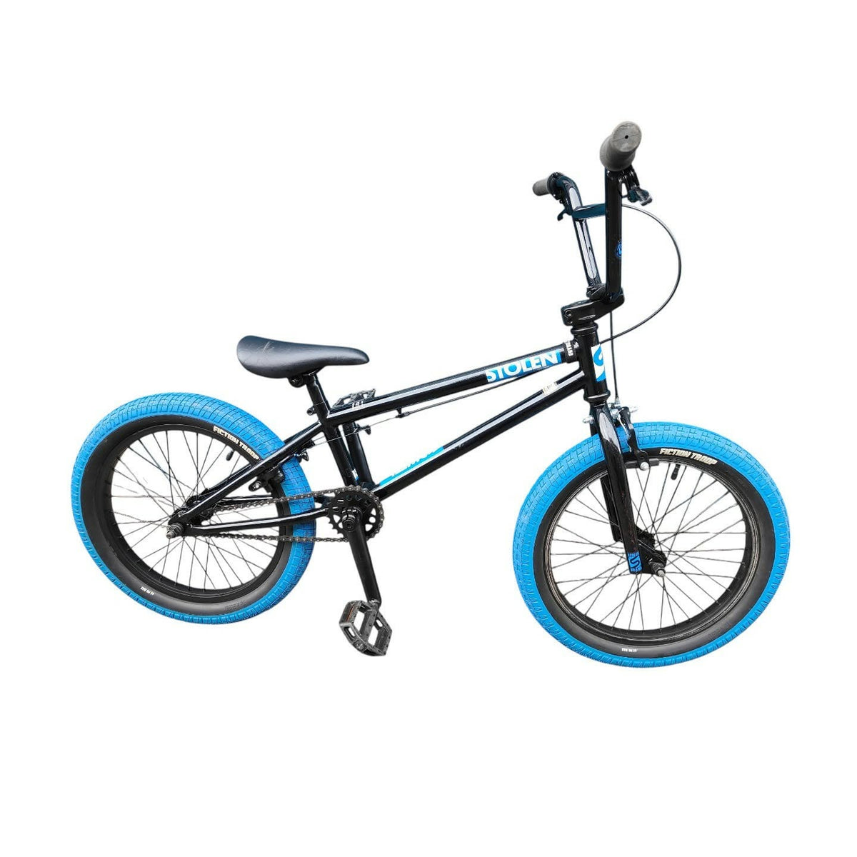St0len Agent Junior size complete 18" BMX Bike - Black / Blue ( Pre Owned )