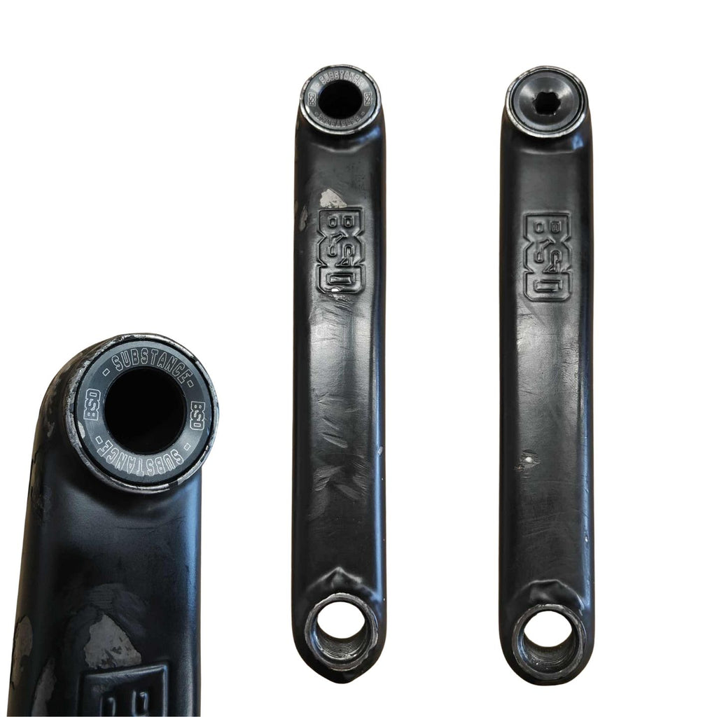 BSD Substance BMX Cranks - 3PC  - Black 165mm ( used )
