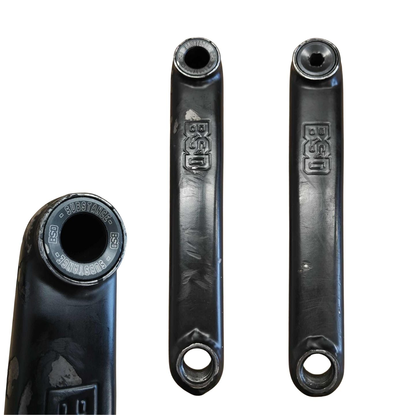 BSD Substance BMX Cranks - 3PC  - Black 165mm ( used )