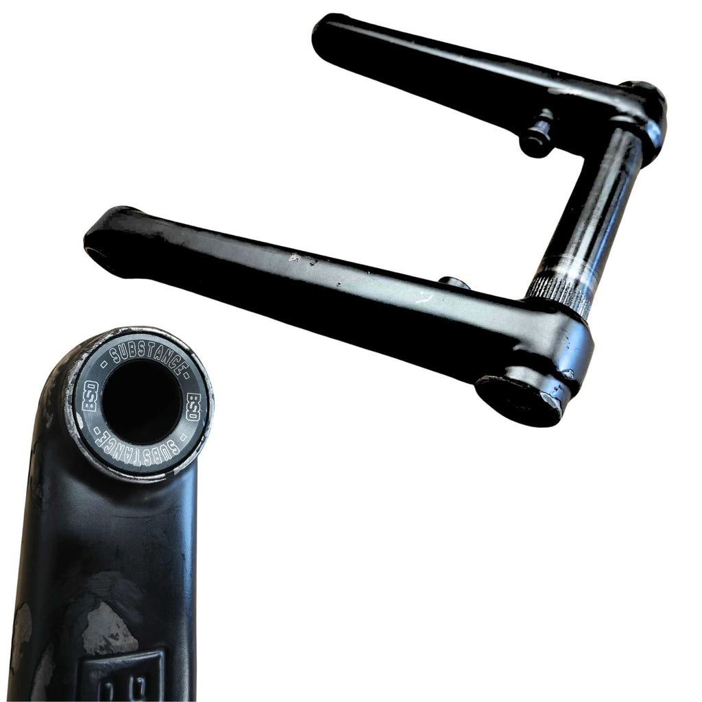 BSD Substance BMX Cranks - 3PC  - Black 165mm ( used )