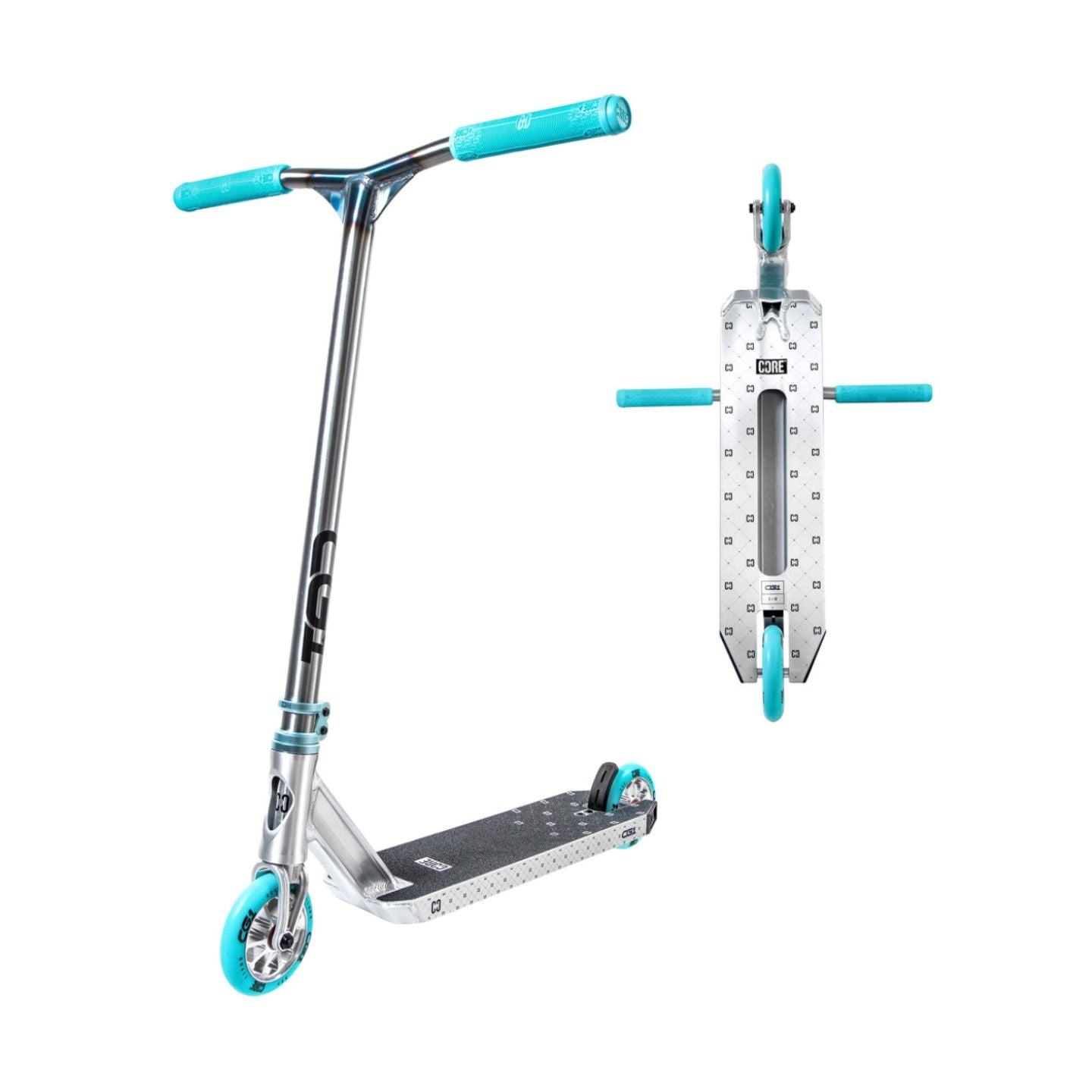 CORE CG1 Complete Stunt Scooter - Raw/Teal