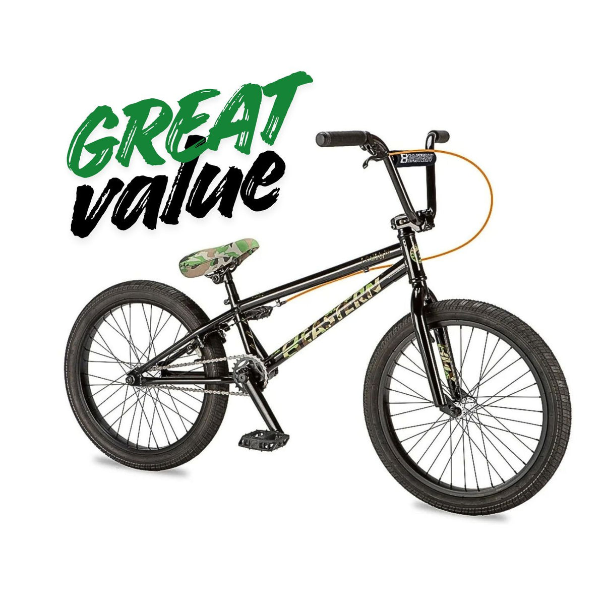 Eastern Bikes Lowdown 20" BMX Bike - Black / Camo 20TT