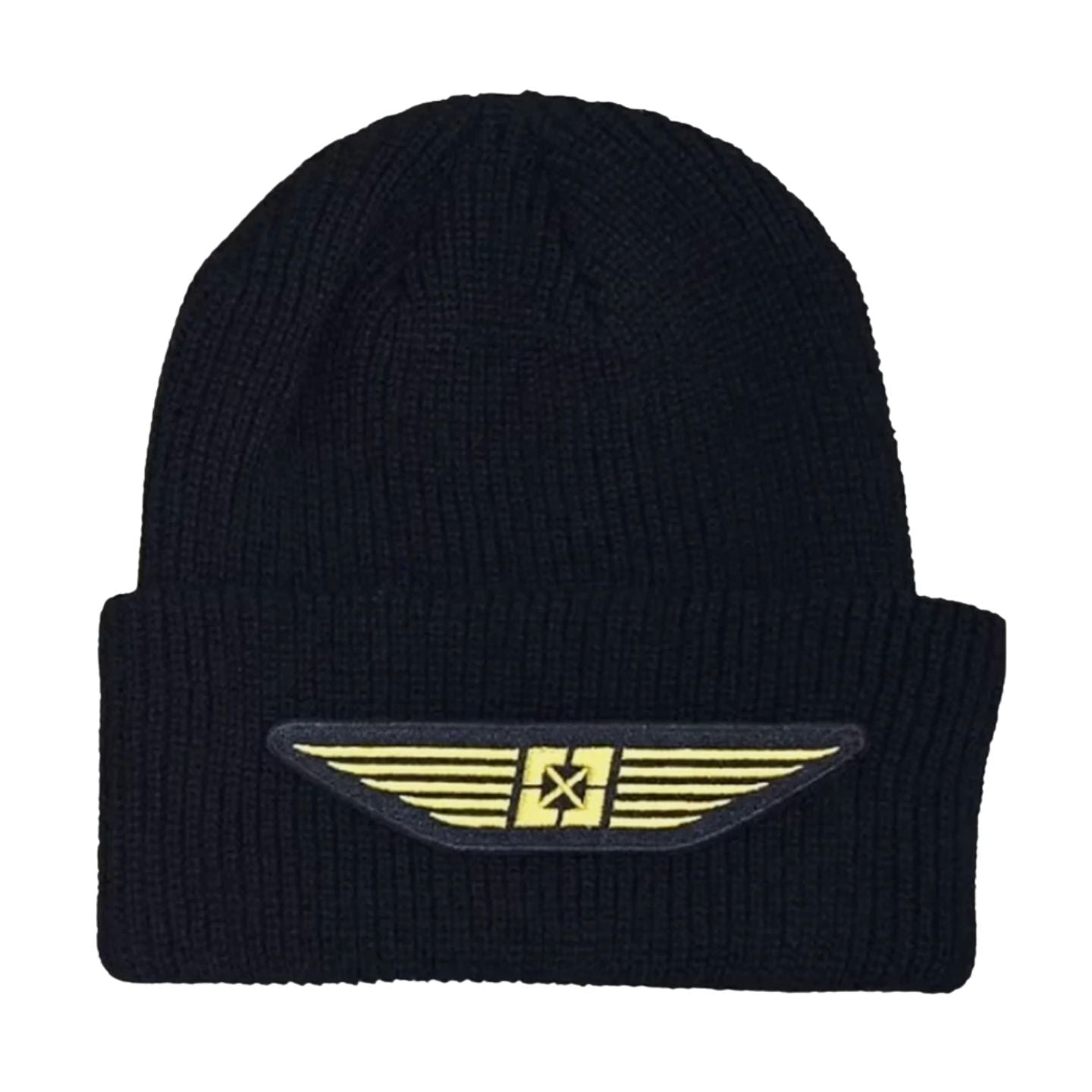 Fit BMX 'Gold Wing' Cuffed Beanie / Hat - Black