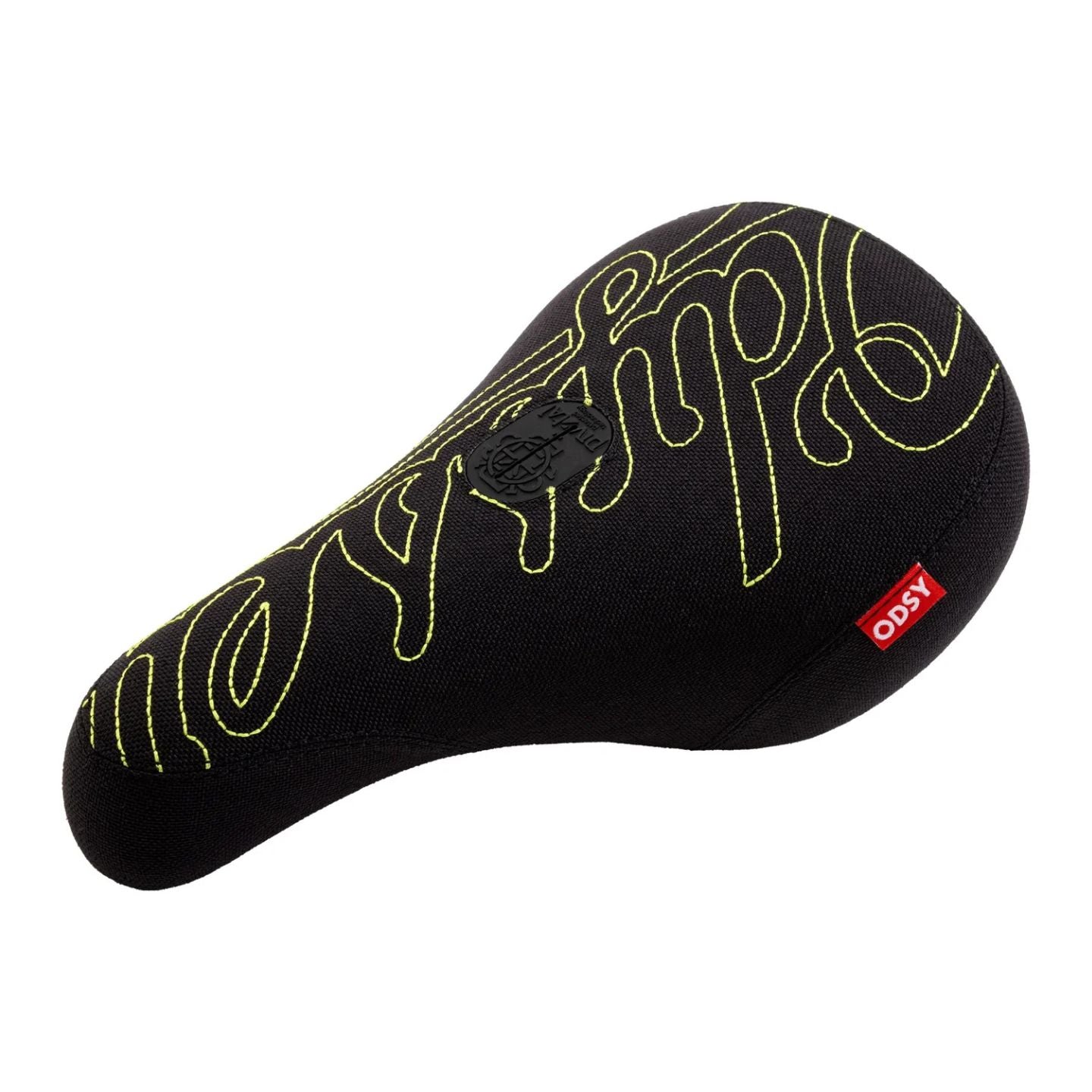 Odyssey Big Stitch Seat - Fat - Black Denim w/ Flo Stitch