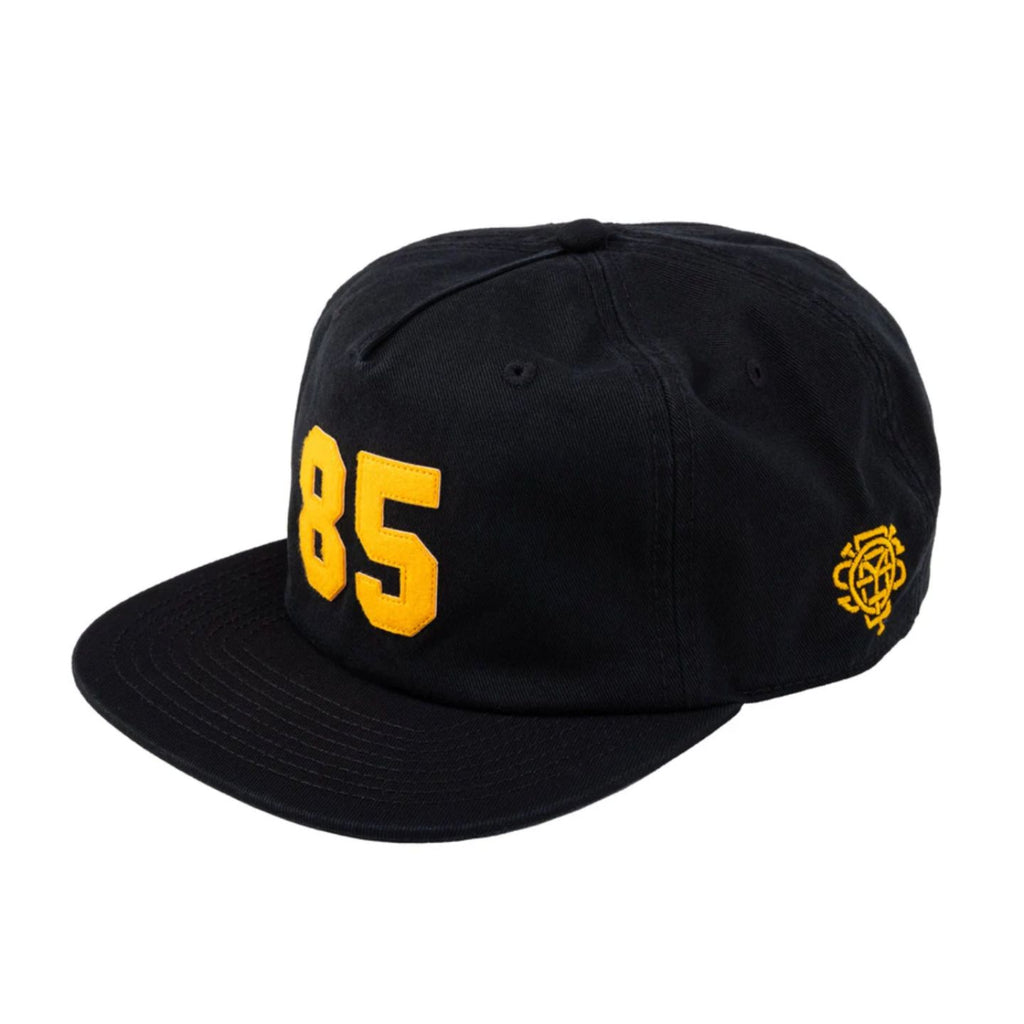 Odyssey '85 5-Panel Hat (Black w/ Golden Rod Felt Applique)