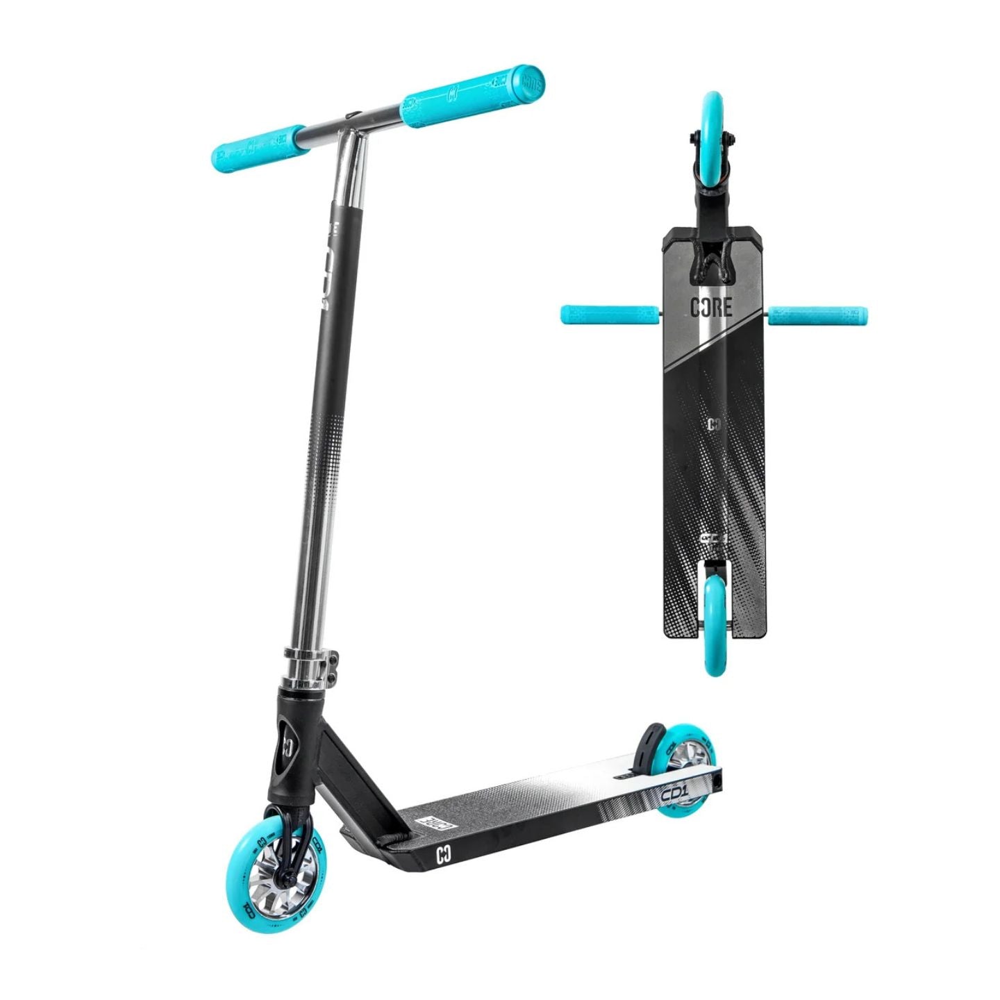CORE CD1 Complete Stunt Scooter – Chrome/Teal