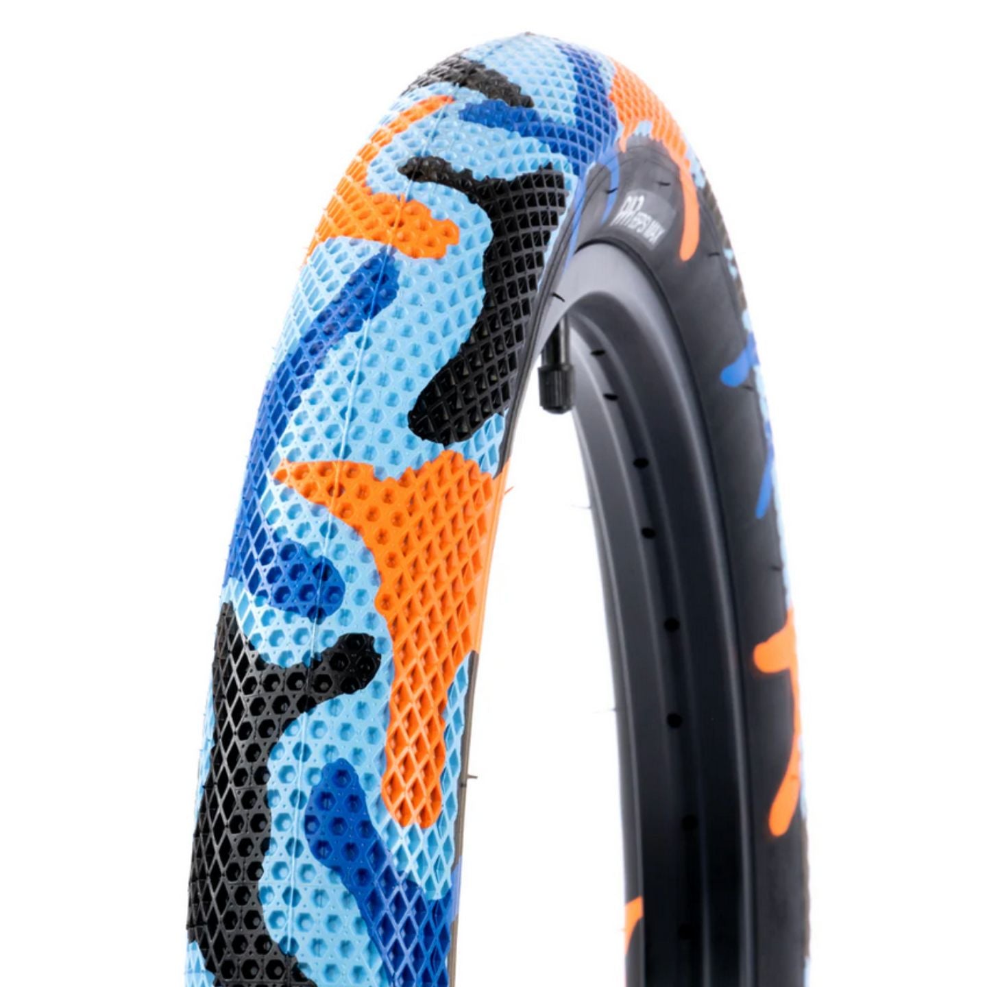 Cult Vans Tyre 20" - Blue / Orange Camo With Black Sidewall 2.40"