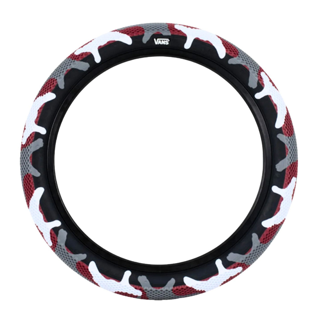 Cult Vans Tyre 20" - Red Camo With Black Sidewall 2.40"
