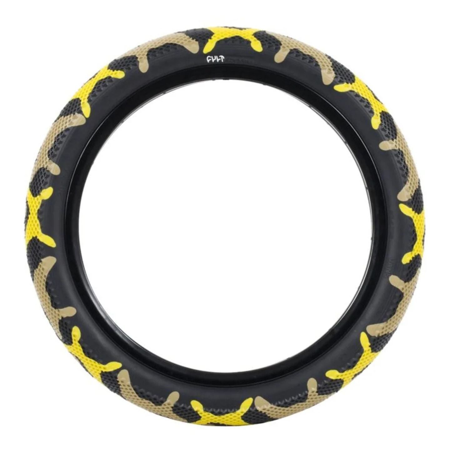 Cult Vans Tyre 20" - Yellow Camo With Black Sidewall 2.40" (Copy)