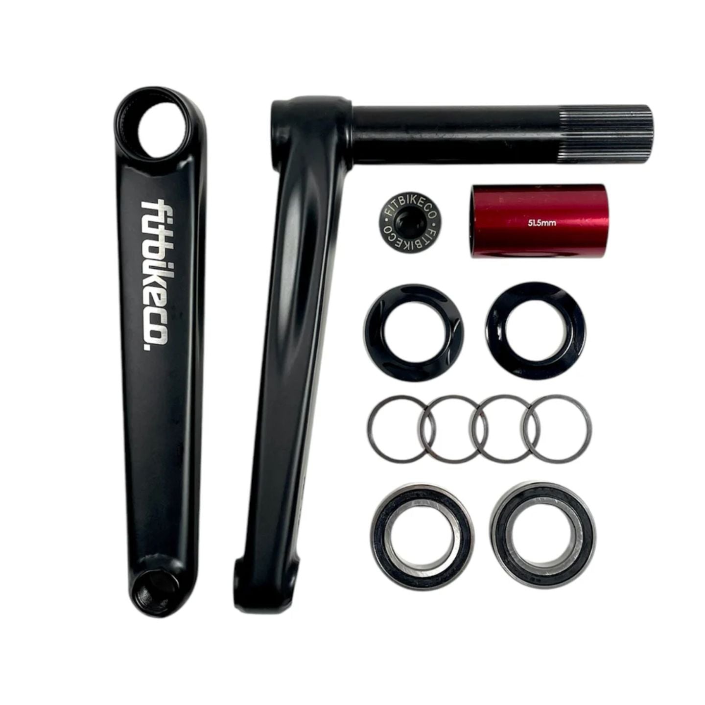 FIT Bossless Indent 24mm Cranks RHD 175mm Black
