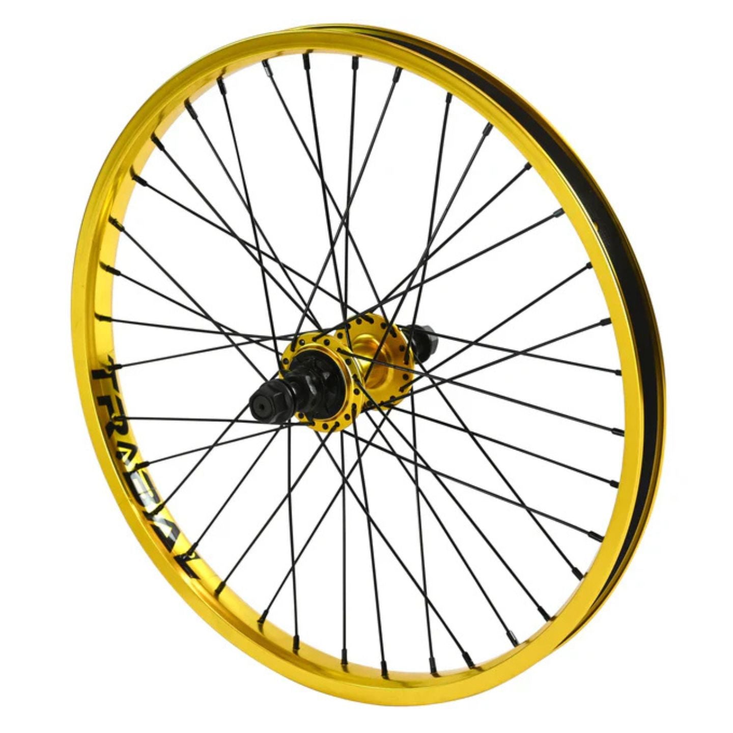 Tribal RHD BMX Cassette Rear Wheel - Gold 9T 14mm