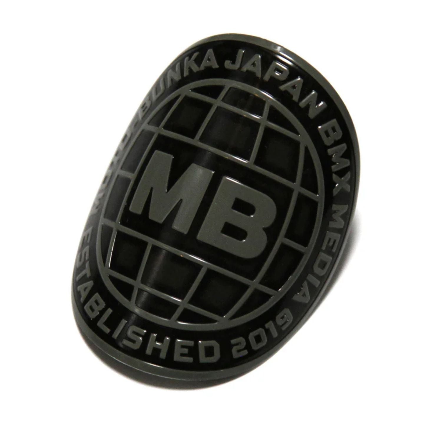 MOTO-BUNKA Globe BMX Head Tube Badge - GREY