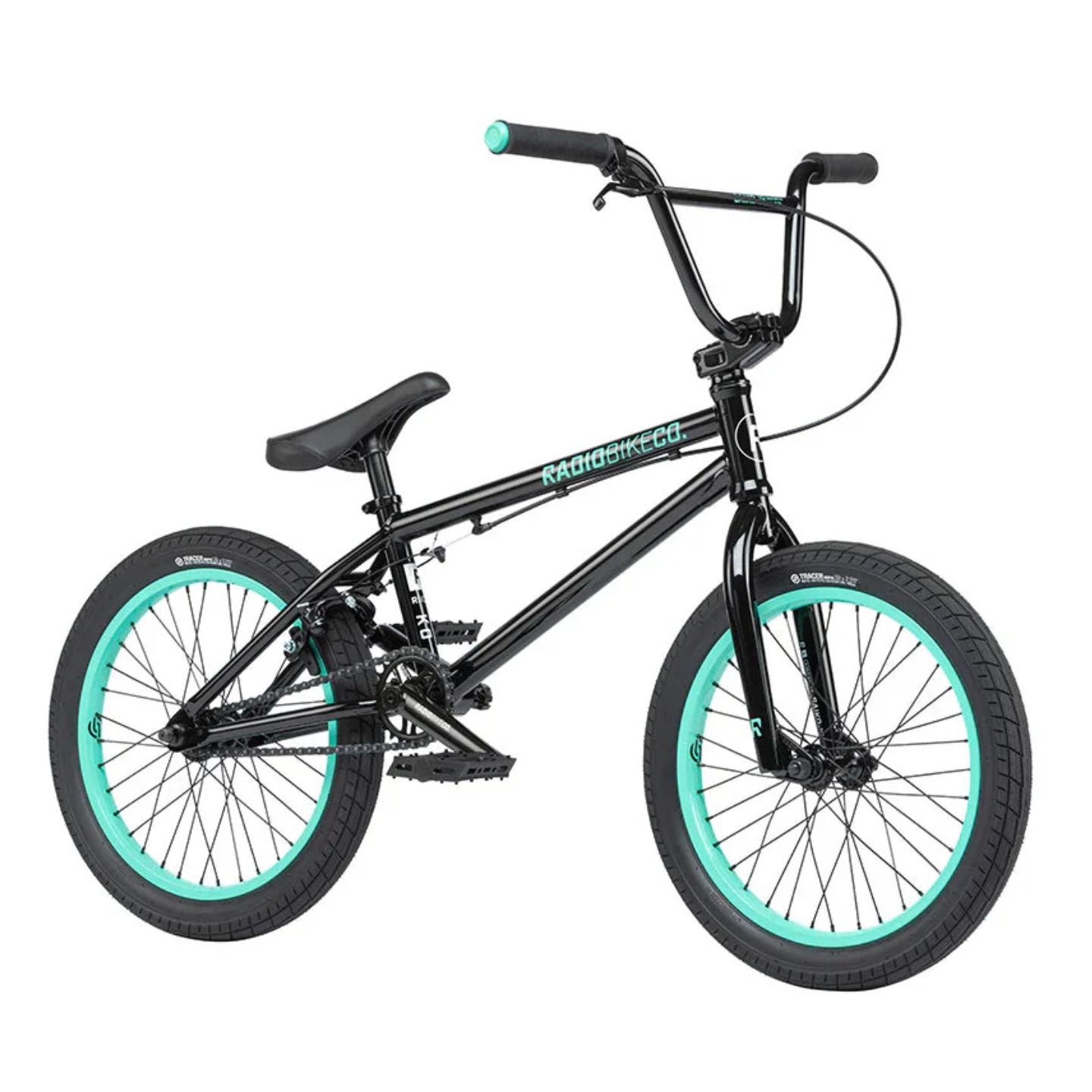 RADIO 'SAIKO' 18" COMPLETE BMX BIKE ( 7-10 yrs ) BLK / Teal