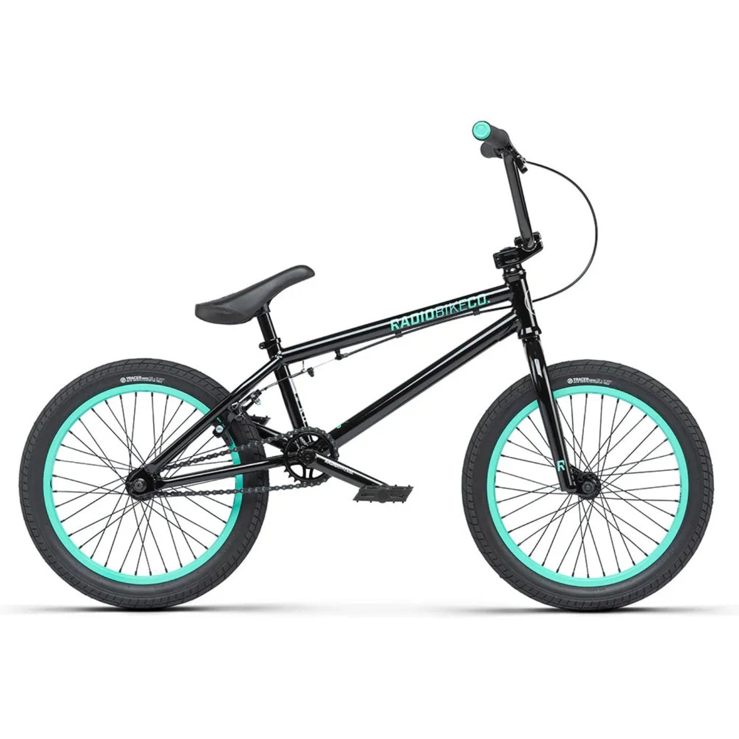 RADIO 'SAIKO' 18" COMPLETE BMX BIKE ( 7-10 yrs ) BLK / Teal