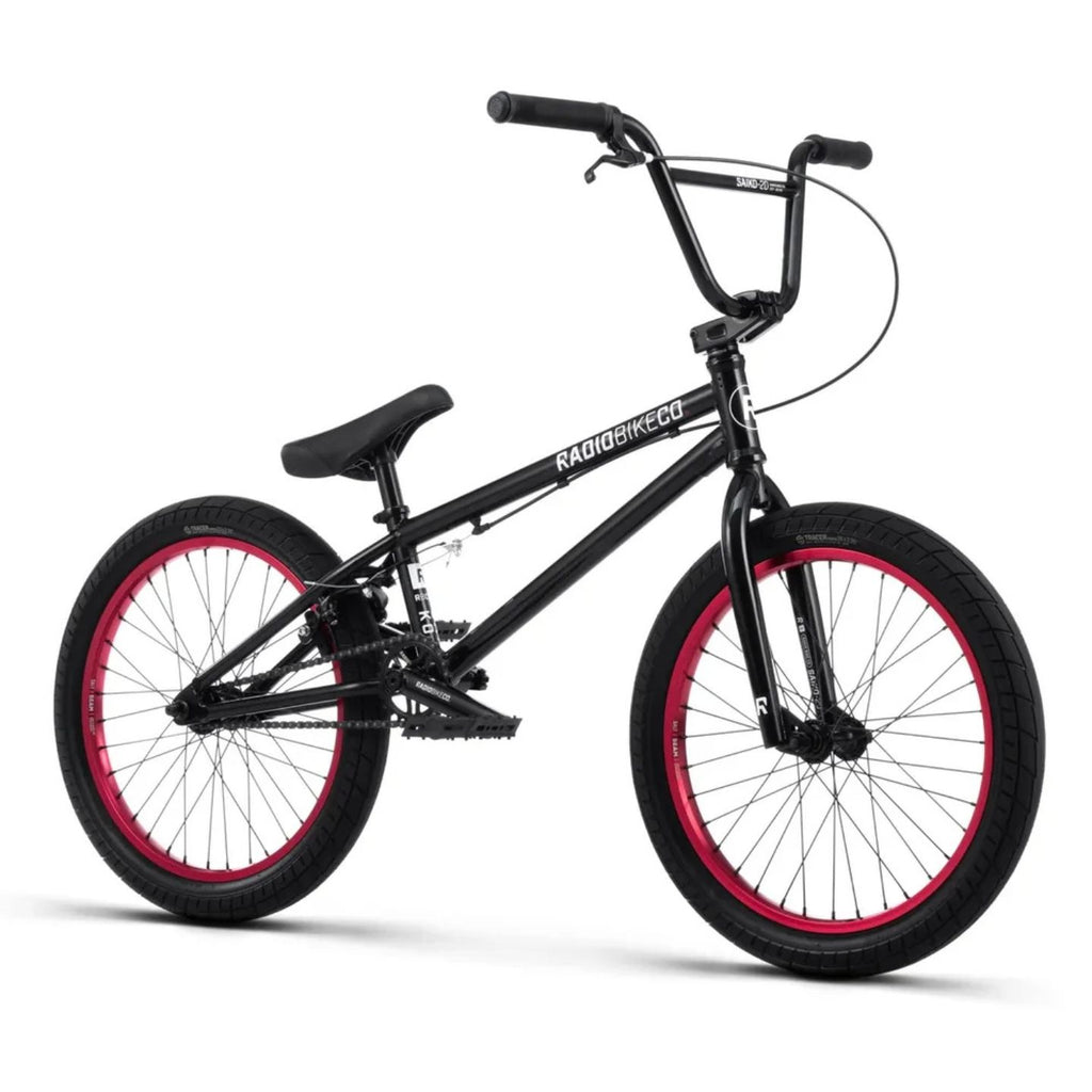 RADIO SAIKO 20" BMX BIKE - 19.25tt  ( 9-12 yrs ) Black / Red rims