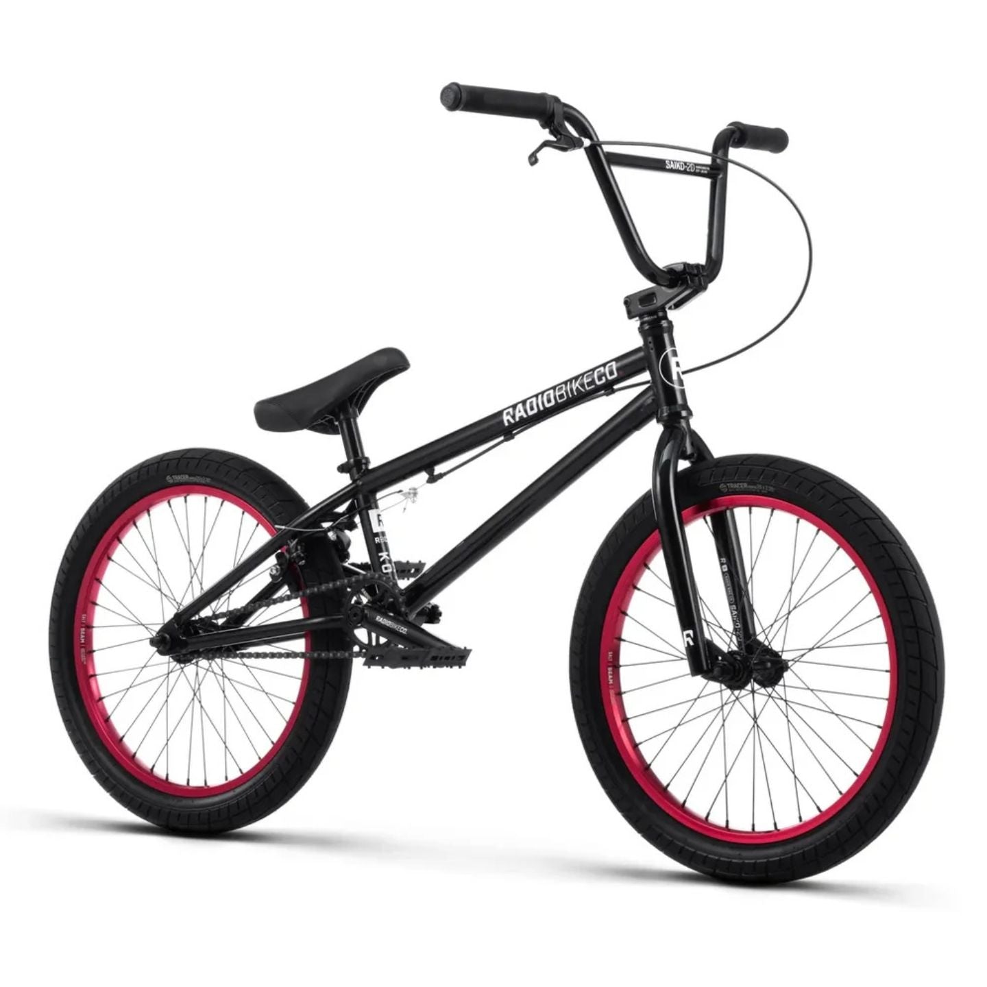 RADIO SAIKO 20" BMX BIKE - 19.25tt  ( 9-12 yrs ) Black / Red rims