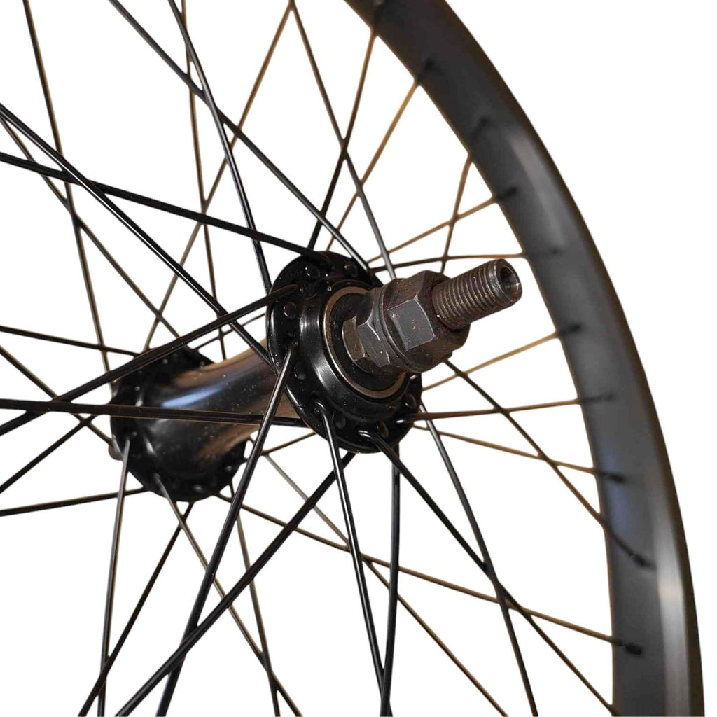 Stock sealed 20" BMX front wheel- Black