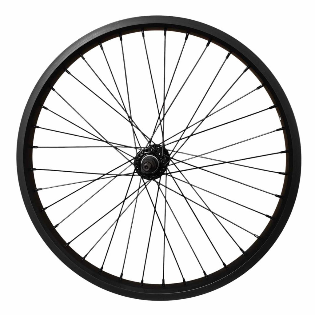 Stock sealed 20" BMX front wheel- Black