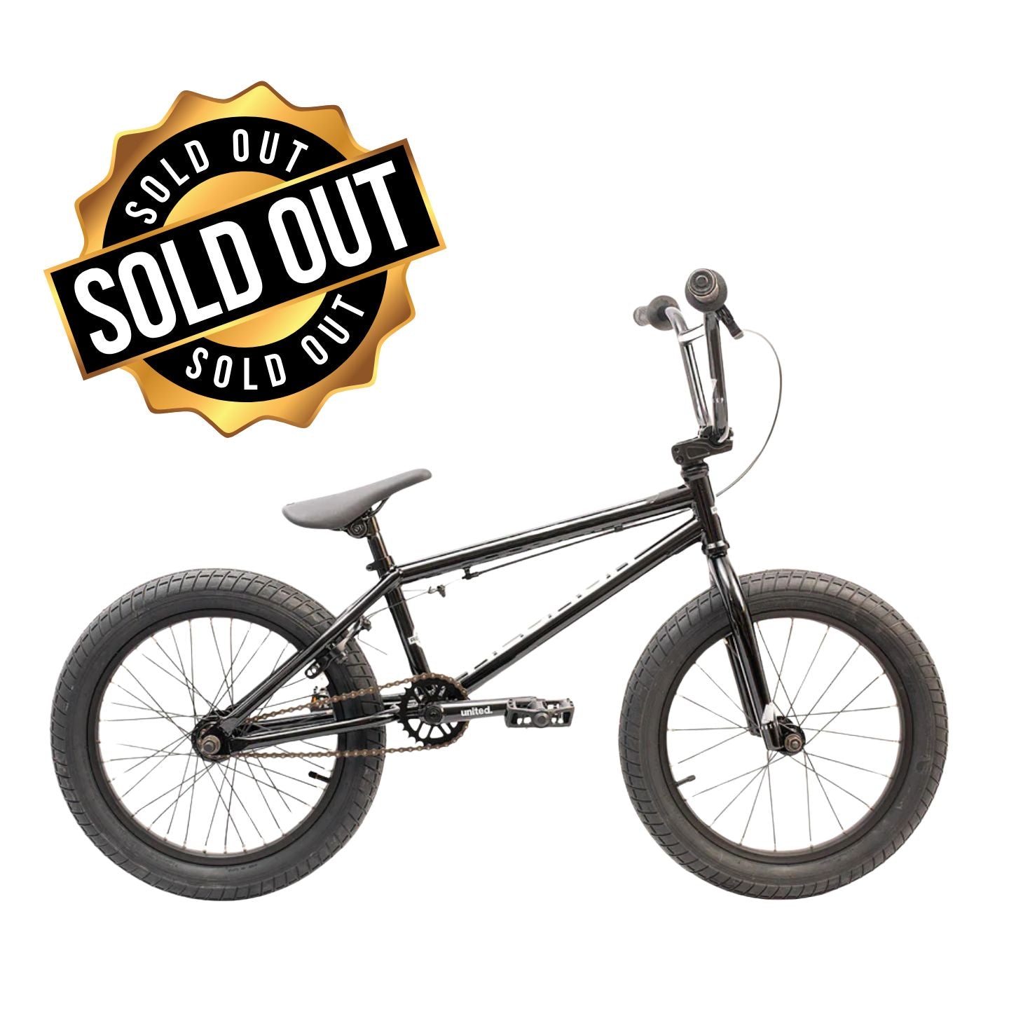 United Recruit 18" Complete BMX bike ( 7-10 yrs ) BLACK