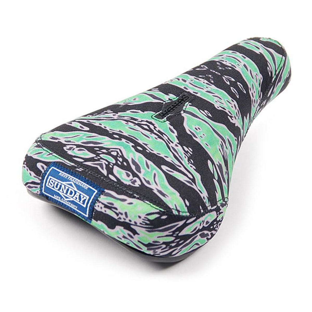 Sunday 'Seeley' - Tiger Srtripe pivotal BMX seat - Green / Black