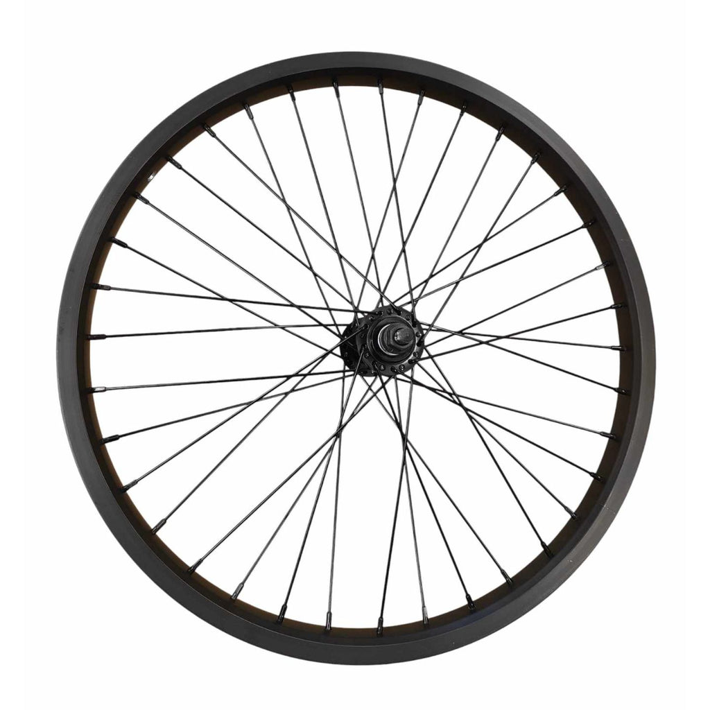 Stock unsealed 20" BMX front wheel- Black