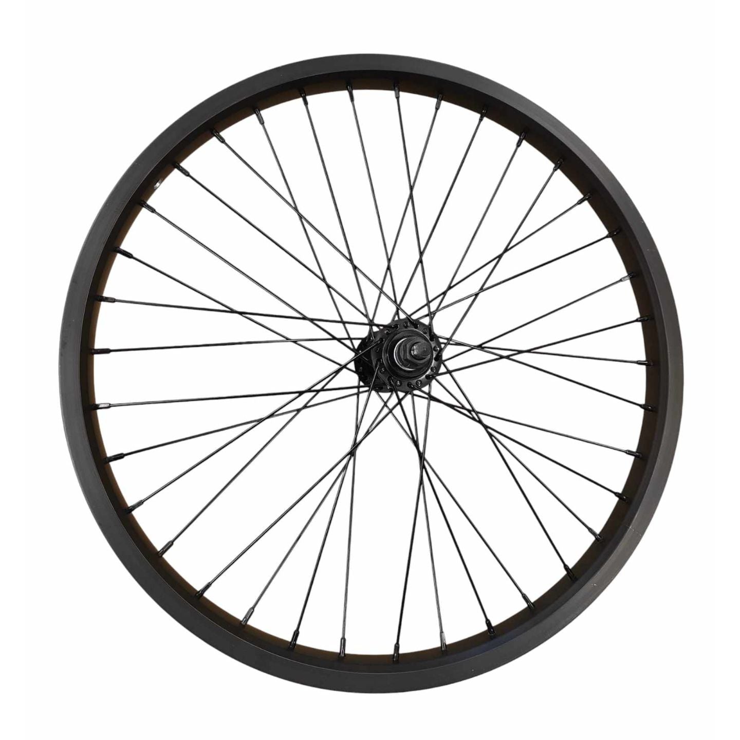 Stock unsealed 20" BMX front wheel- Black